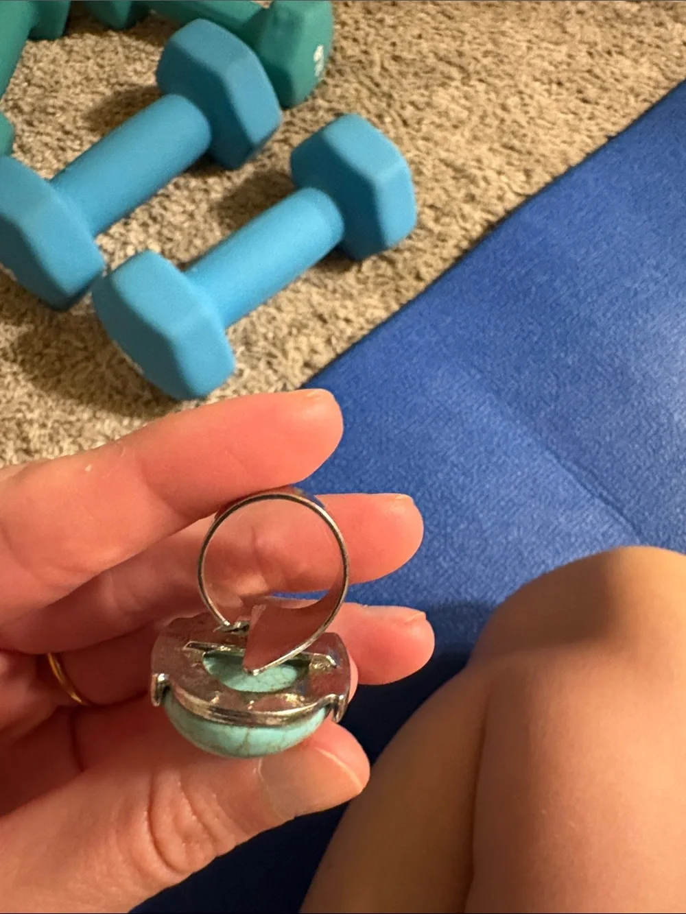 Turquoise Oval cocktail Ring